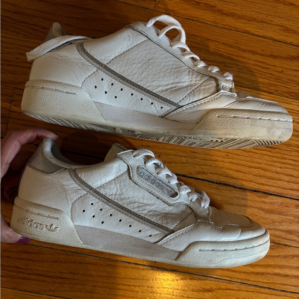 Adidas Kids' White and Silver Sneakers - Picture 2 of 4
